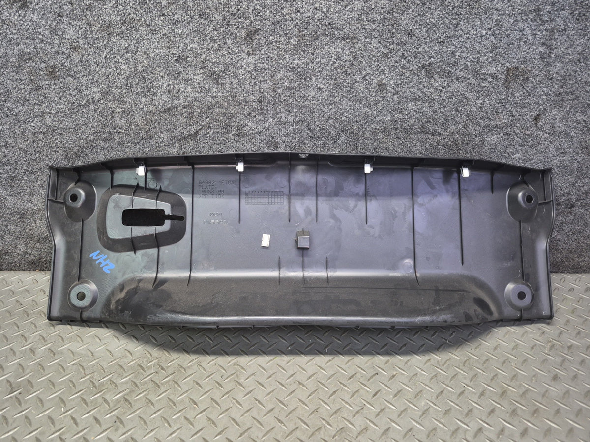 10-19 Nissan Z34 370Z Convertible Rear Trunk Scuff Sill Plate Trim Panel OEM