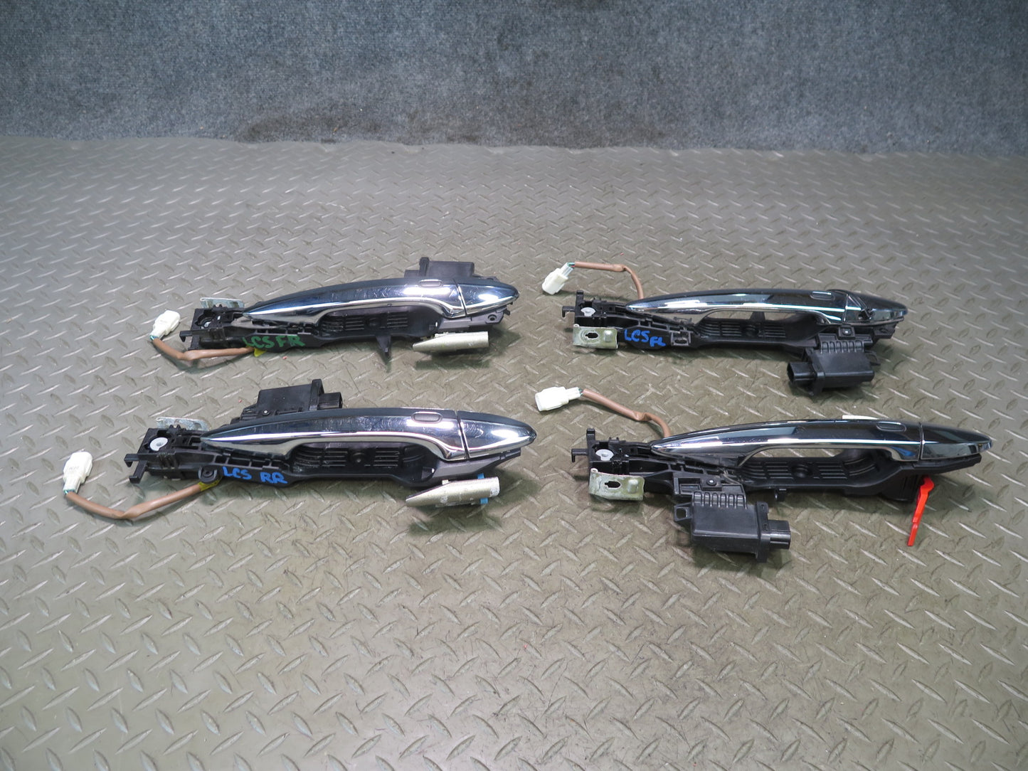 08-16 Lexus LS600h Set of 4 Front & Rear Door Exterior Handle w Keyless OEM