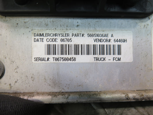 02-05 Dodge RAM 1500 DR Front BCM BCU Body Control Module Unit 56051036AE