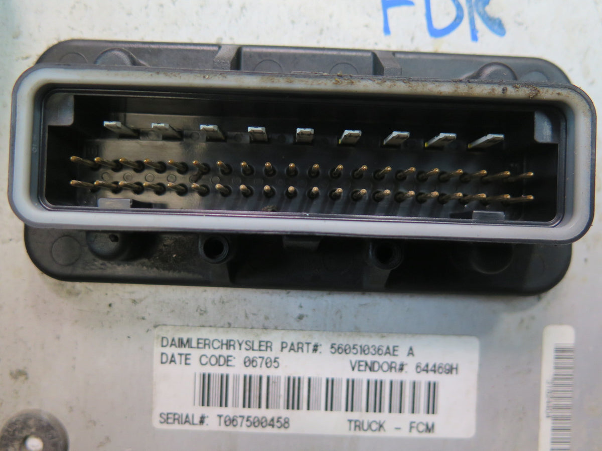 02-05 Dodge RAM 1500 DR Front BCM BCU Body Control Module Unit 56051036AE