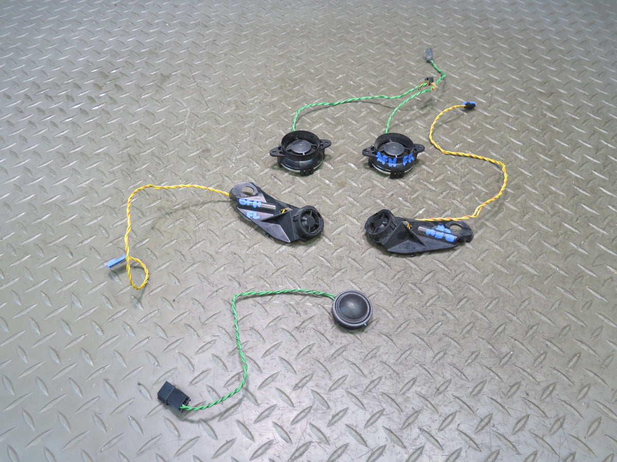 97-03 BMW E39 540i Set of 5 Front & Rear Door MID Range Speaker Tweeter OEM