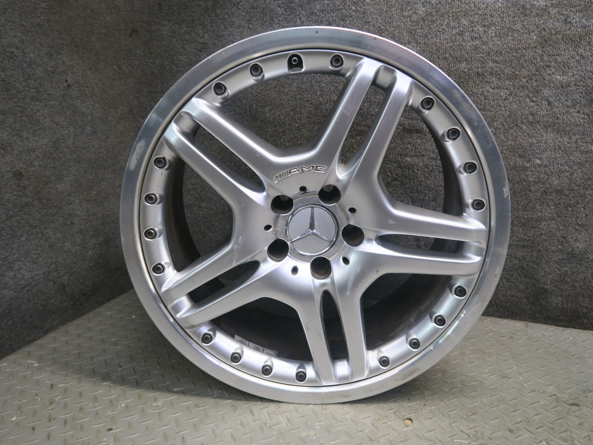 03-12 Mercedes R230 AMG Front 19" R19 Alloy Wheel Rim 19x8.5J ET30 Silver OEM