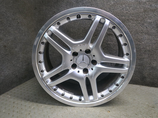 03-12 Mercedes R230 AMG Front 19" R19 Alloy Wheel Rim 19x8.5J ET30 Silver OEM