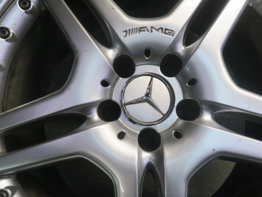03-12 Mercedes R230 AMG Front 19" R19 Alloy Wheel Rim 19x8.5J ET30 Silver OEM