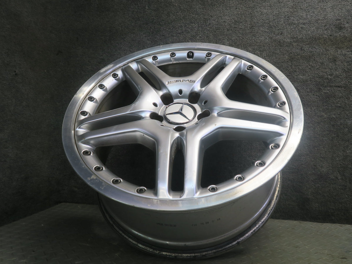 03-12 Mercedes R230 AMG Front 19" R19 Alloy Wheel Rim 19x8.5J ET30 Silver OEM