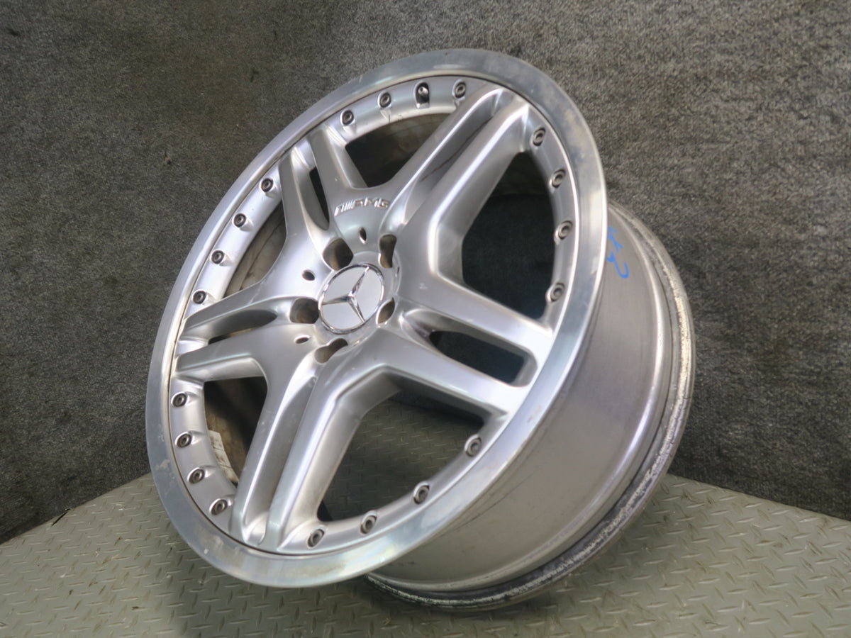 03-12 Mercedes R230 AMG Front 19" R19 Alloy Wheel Rim 19x8.5J ET30 Silver OEM