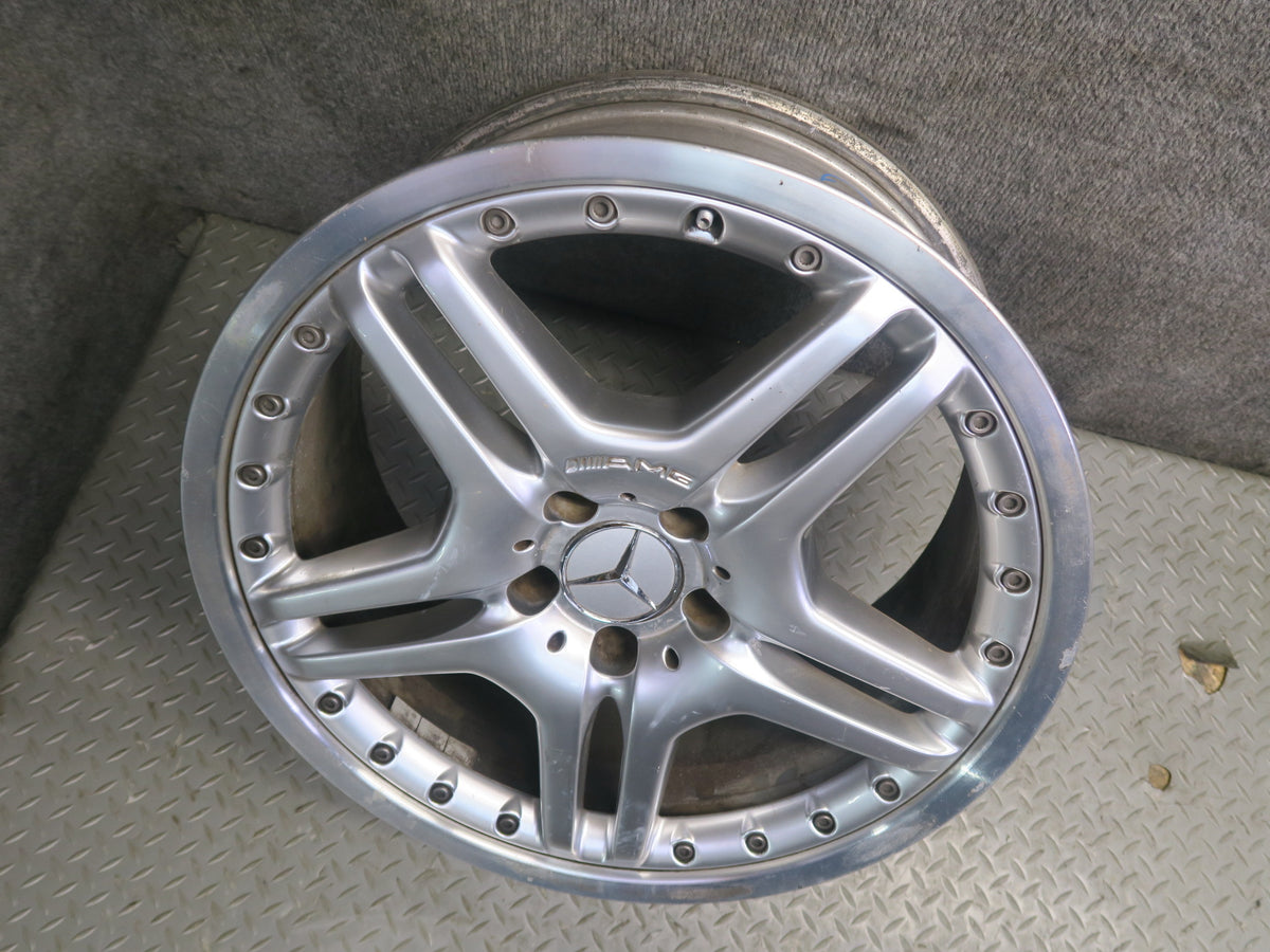 03-12 Mercedes R230 AMG Front 19" R19 Alloy Wheel Rim 19x8.5J ET30 Silver OEM