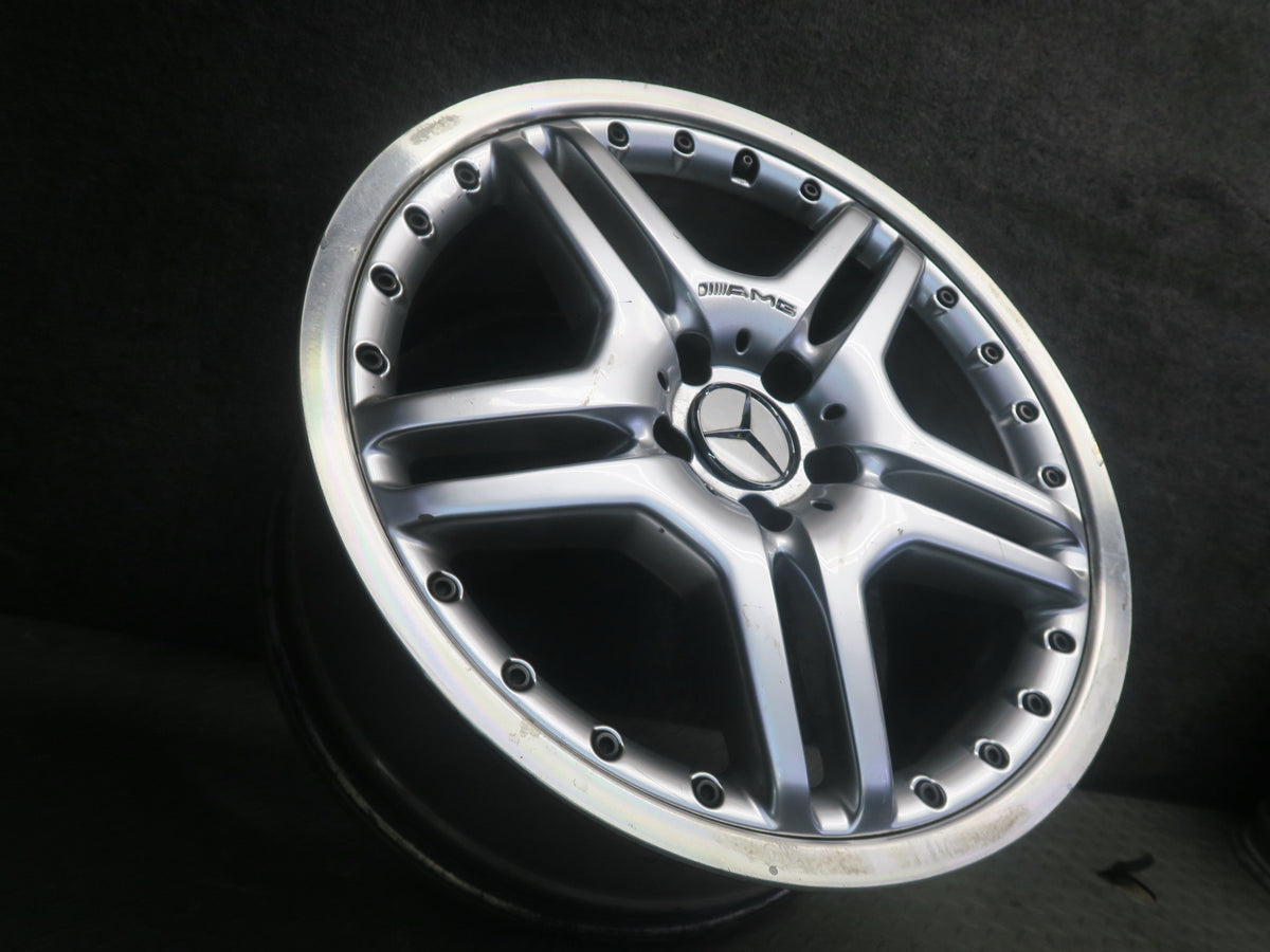 03-12 Mercedes R230 AMG Front 19" R19 Alloy Wheel Rim 19x8.5J ET30 Silver OEM