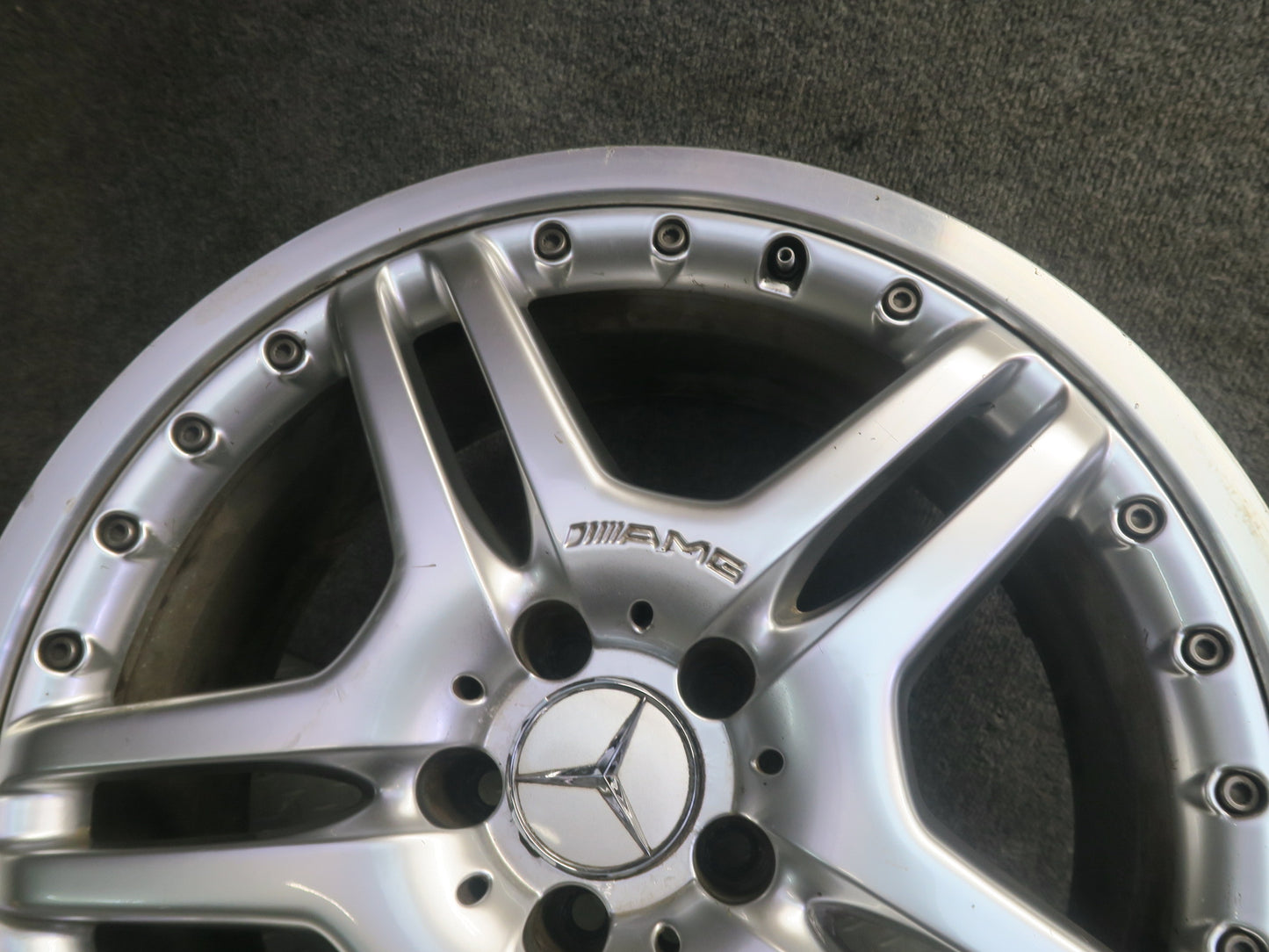 03-12 Mercedes R230 AMG Front 19" R19 Alloy Wheel Rim 19x8.5J ET30 Silver OEM