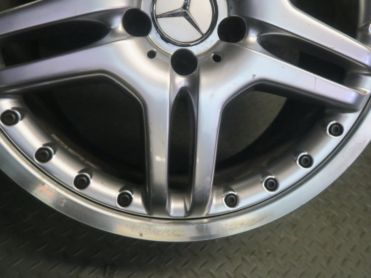 03-12 Mercedes R230 AMG Front 19" R19 Alloy Wheel Rim 19x8.5J ET30 Silver OEM