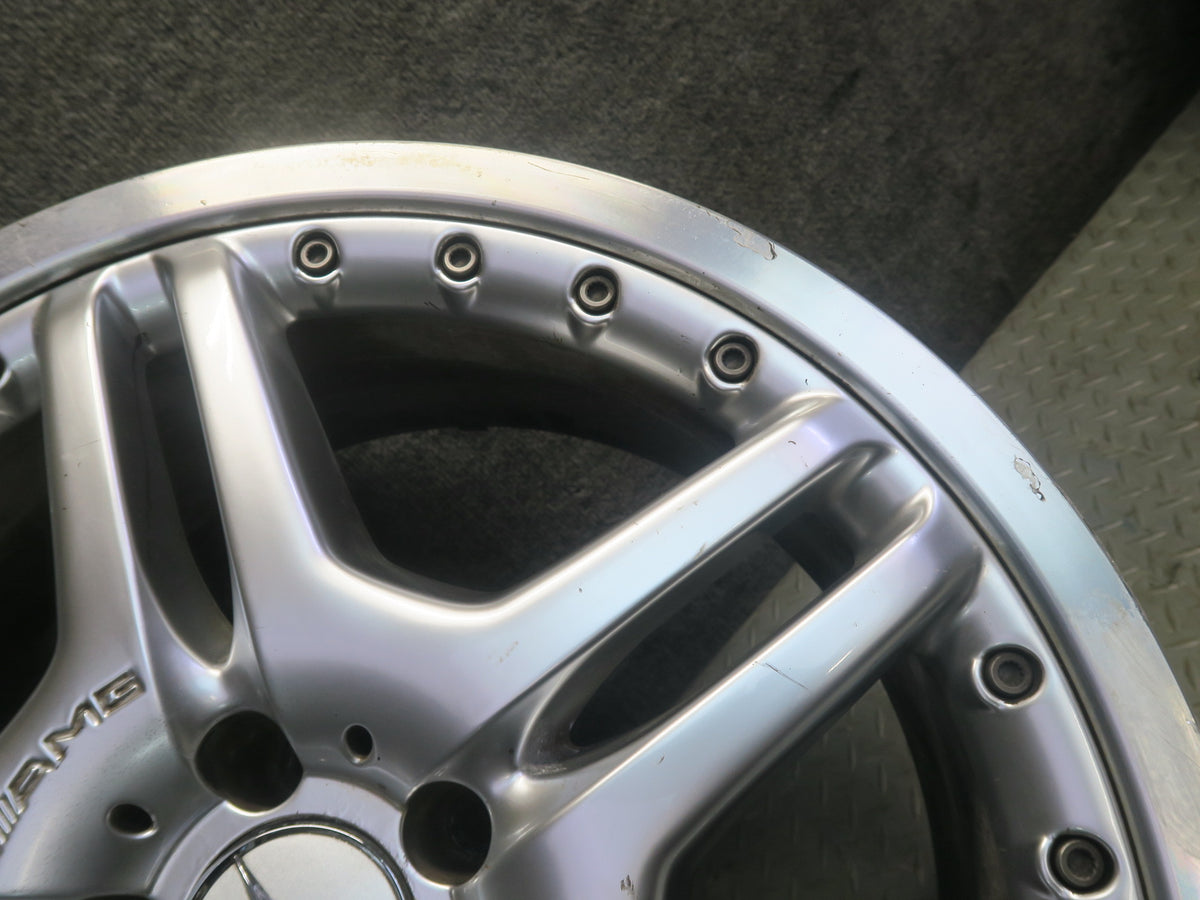 03-12 Mercedes R230 AMG Front 19" R19 Alloy Wheel Rim 19x8.5J ET30 Silver OEM