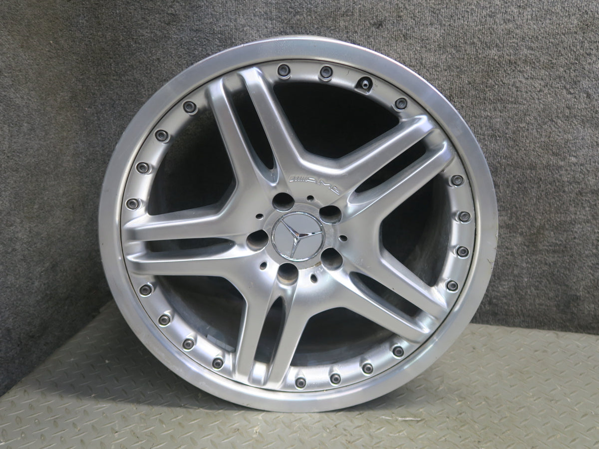 03-12 Mercedes R230 AMG Rear 19" R19 Alloy Wheel Rim 19x10J ET28 Silver OEM