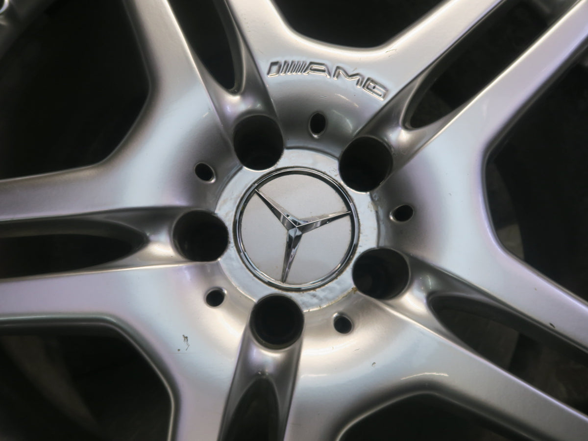 03-12 Mercedes R230 AMG Rear 19" R19 Alloy Wheel Rim 19x10J ET28 Silver OEM