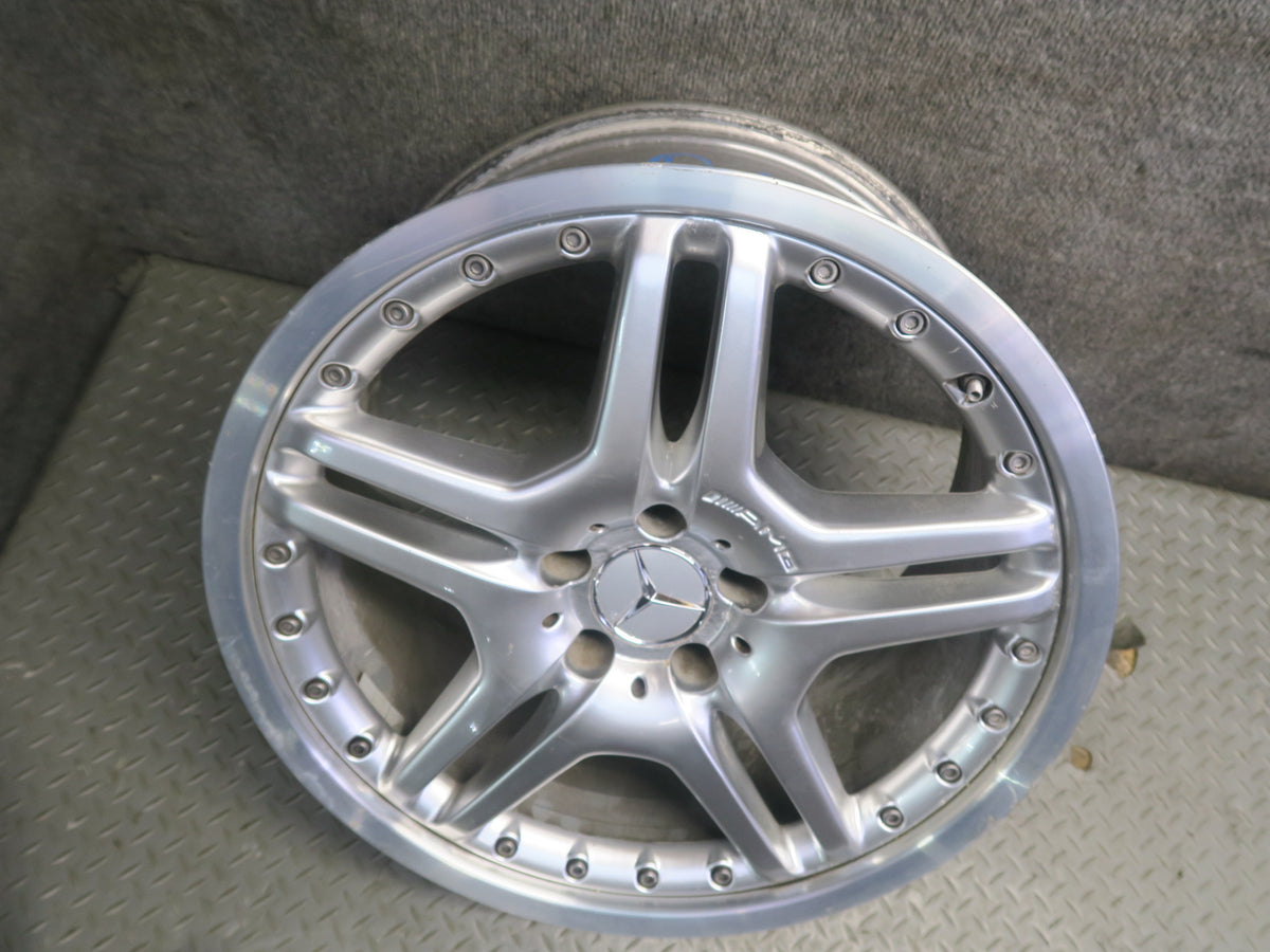 03-12 Mercedes R230 AMG Rear 19" R19 Alloy Wheel Rim 19x10J ET28 Silver OEM
