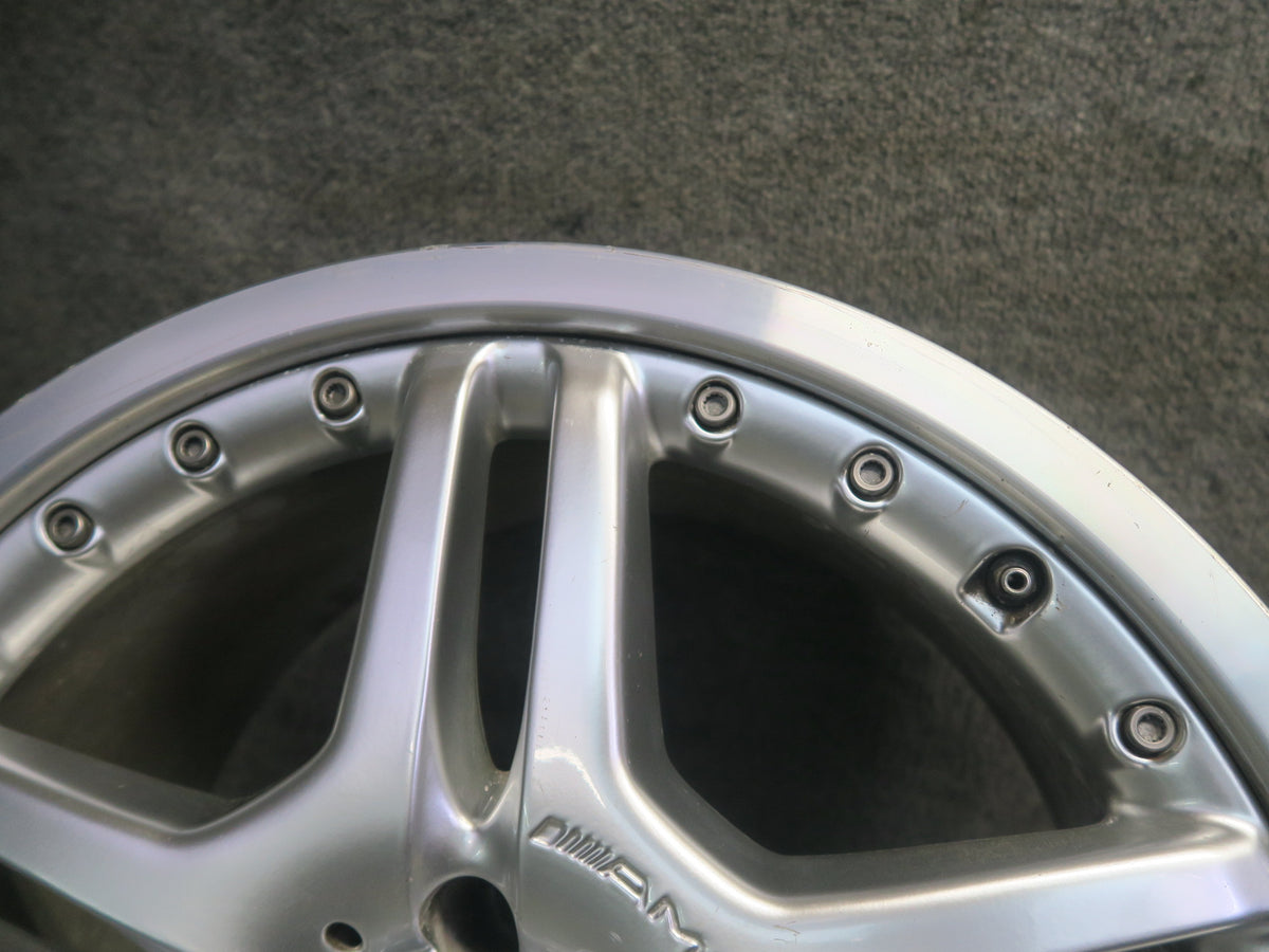 03-12 Mercedes R230 AMG Rear 19" R19 Alloy Wheel Rim 19x10J ET28 Silver OEM