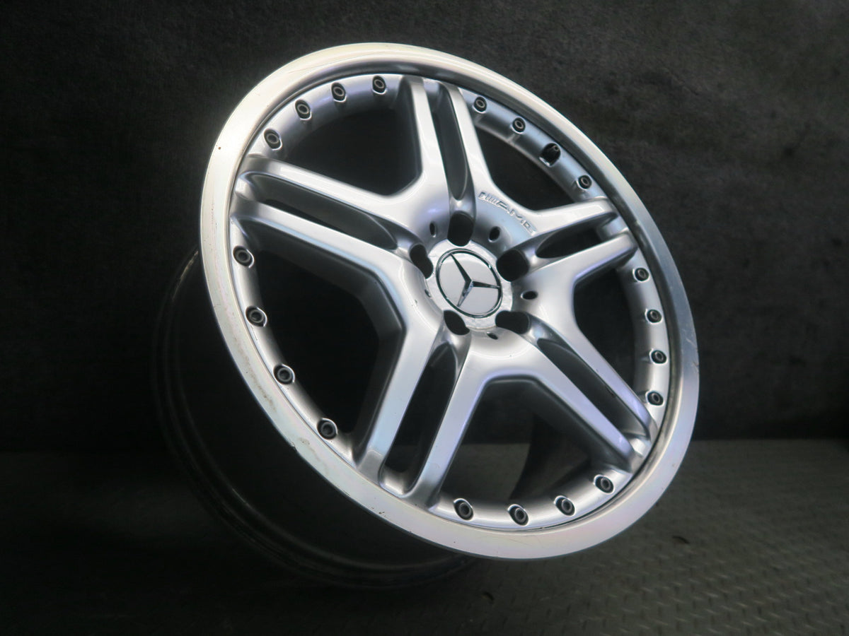 03-12 Mercedes R230 AMG Rear 19" R19 Alloy Wheel Rim 19x10J ET28 Silver OEM