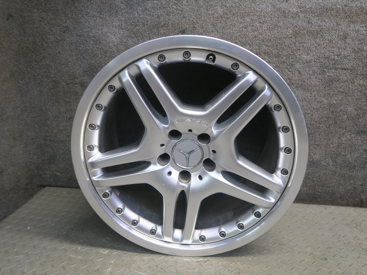03-12 Mercedes R230 AMG Rear 19" R19 Alloy Wheel Rim 19x10J ET28 Silver OEM