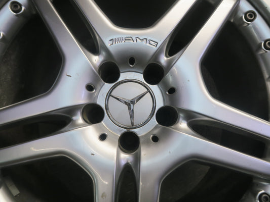 03-12 Mercedes R230 AMG Rear 19" R19 Alloy Wheel Rim 19x10J ET28 Silver OEM