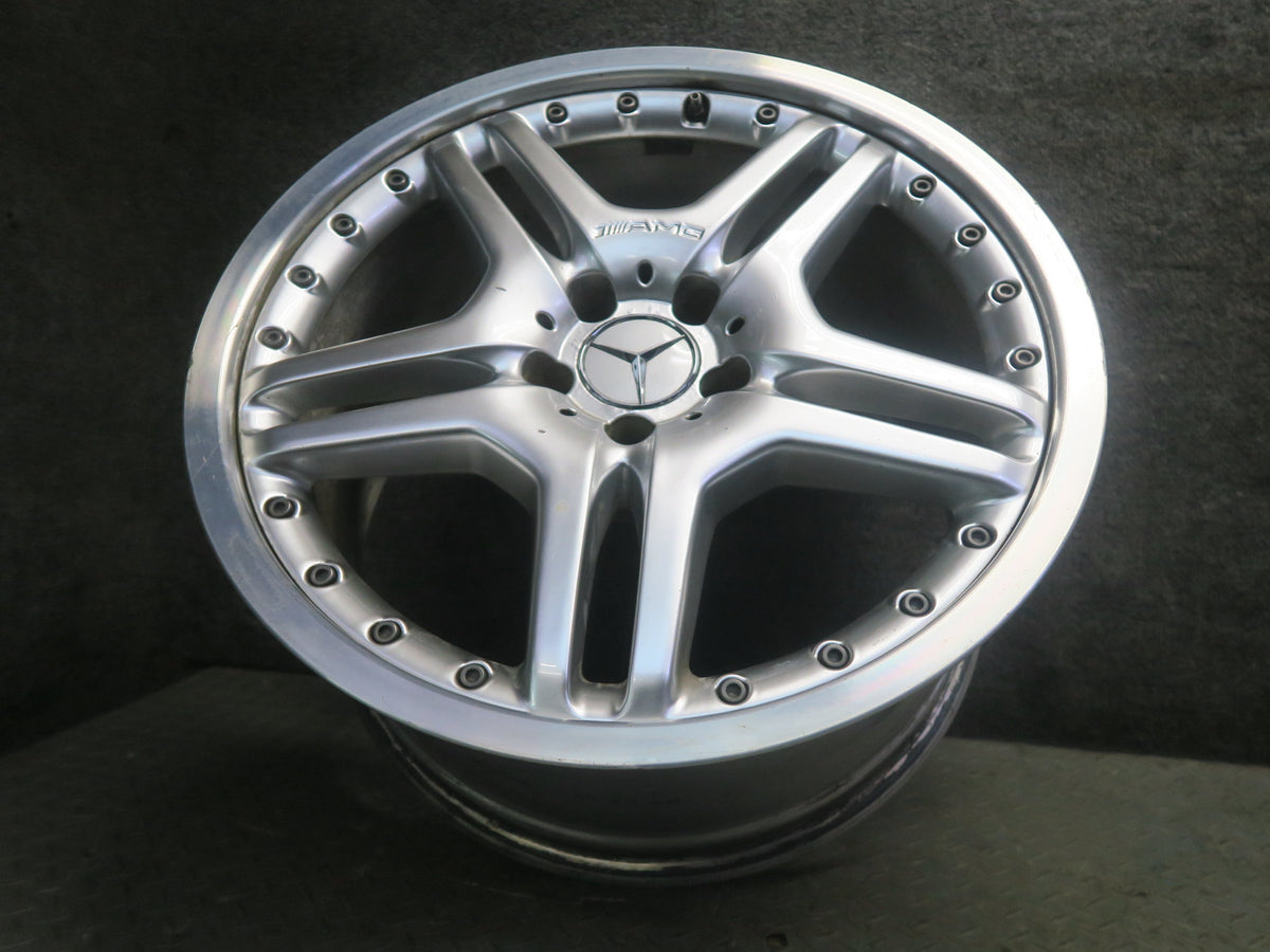 03-12 Mercedes R230 AMG Rear 19" R19 Alloy Wheel Rim 19x10J ET28 Silver OEM