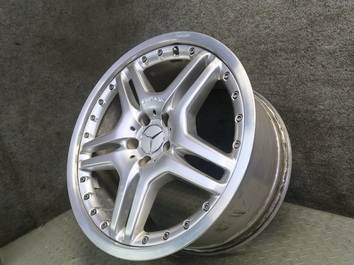 03-12 Mercedes R230 AMG Rear 19" R19 Alloy Wheel Rim 19x10J ET28 Silver OEM