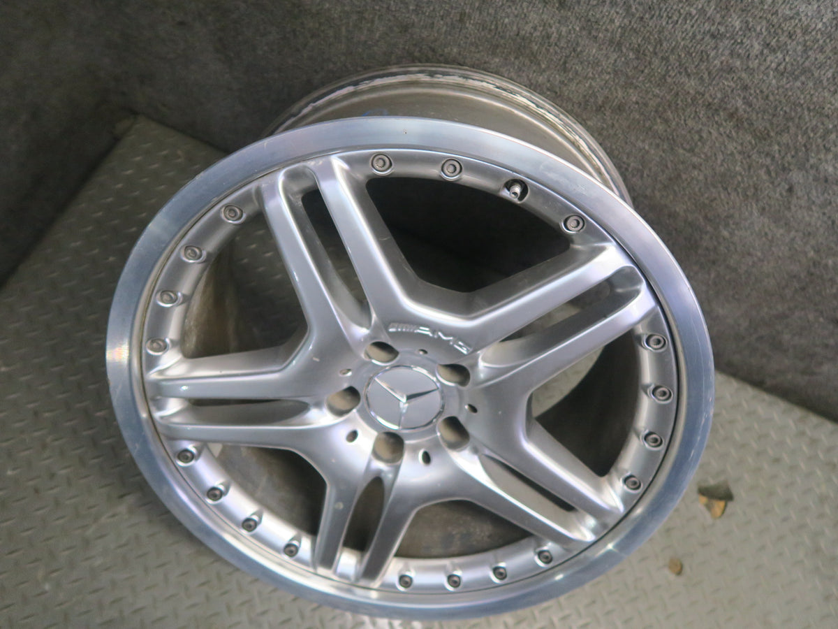 03-12 Mercedes R230 AMG Rear 19" R19 Alloy Wheel Rim 19x10J ET28 Silver OEM