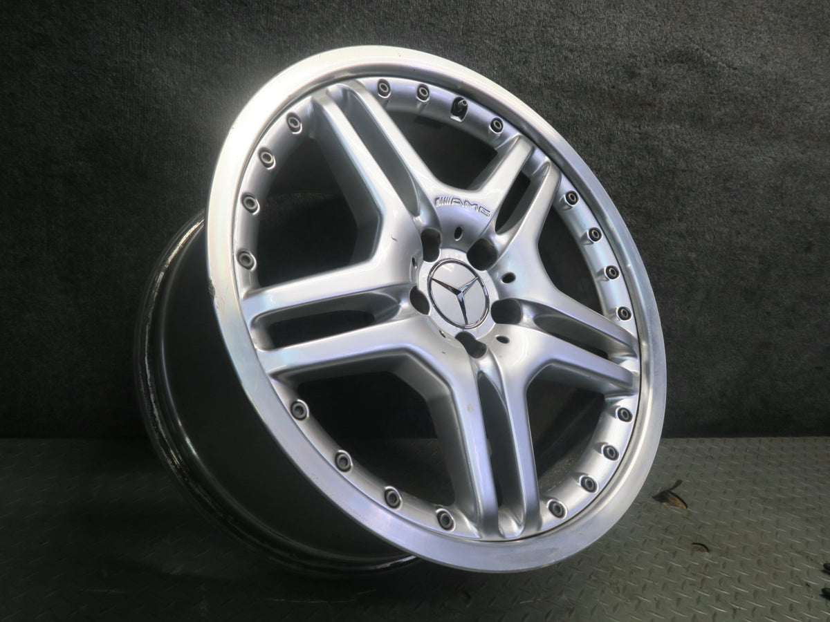 03-12 Mercedes R230 AMG Rear 19" R19 Alloy Wheel Rim 19x10J ET28 Silver OEM