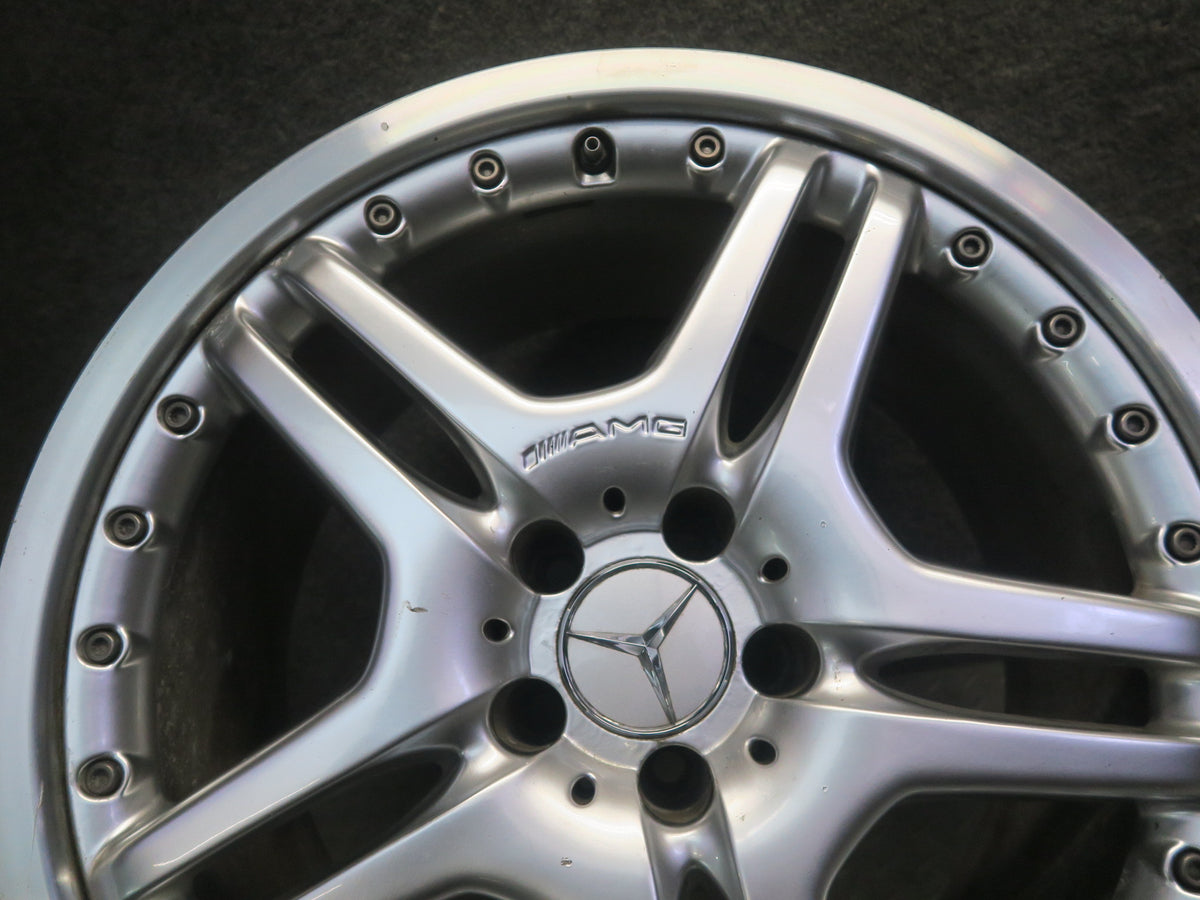 03-12 Mercedes R230 AMG Rear 19" R19 Alloy Wheel Rim 19x10J ET28 Silver OEM