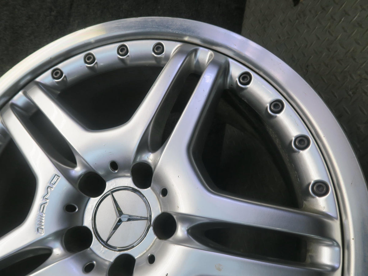 03-12 Mercedes R230 AMG Rear 19" R19 Alloy Wheel Rim 19x10J ET28 Silver OEM