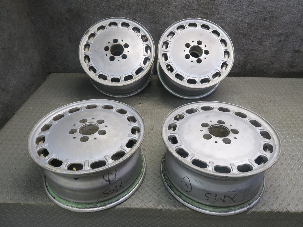 86-91 Mercedes W126 Set of 4 Factory R15 15" Alloy Wheel Rim 15x7J ET25 OEM
