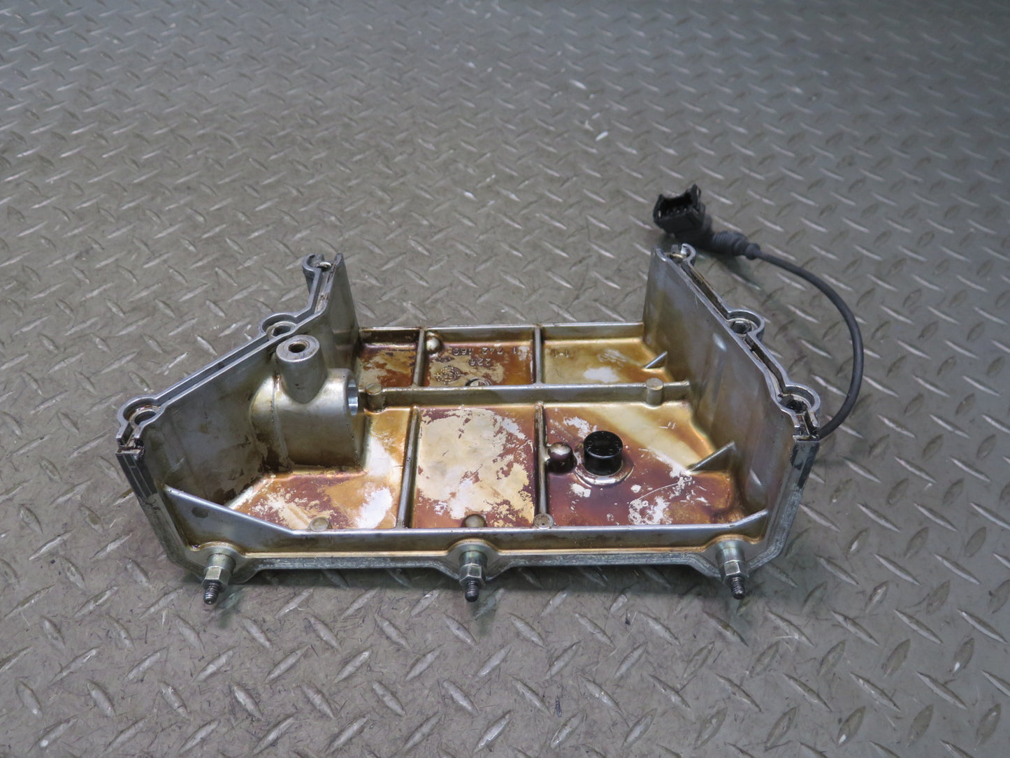97-98 BMW E39 540i M62 Set of 2 Engine Timing Chain Cover Plate OEM