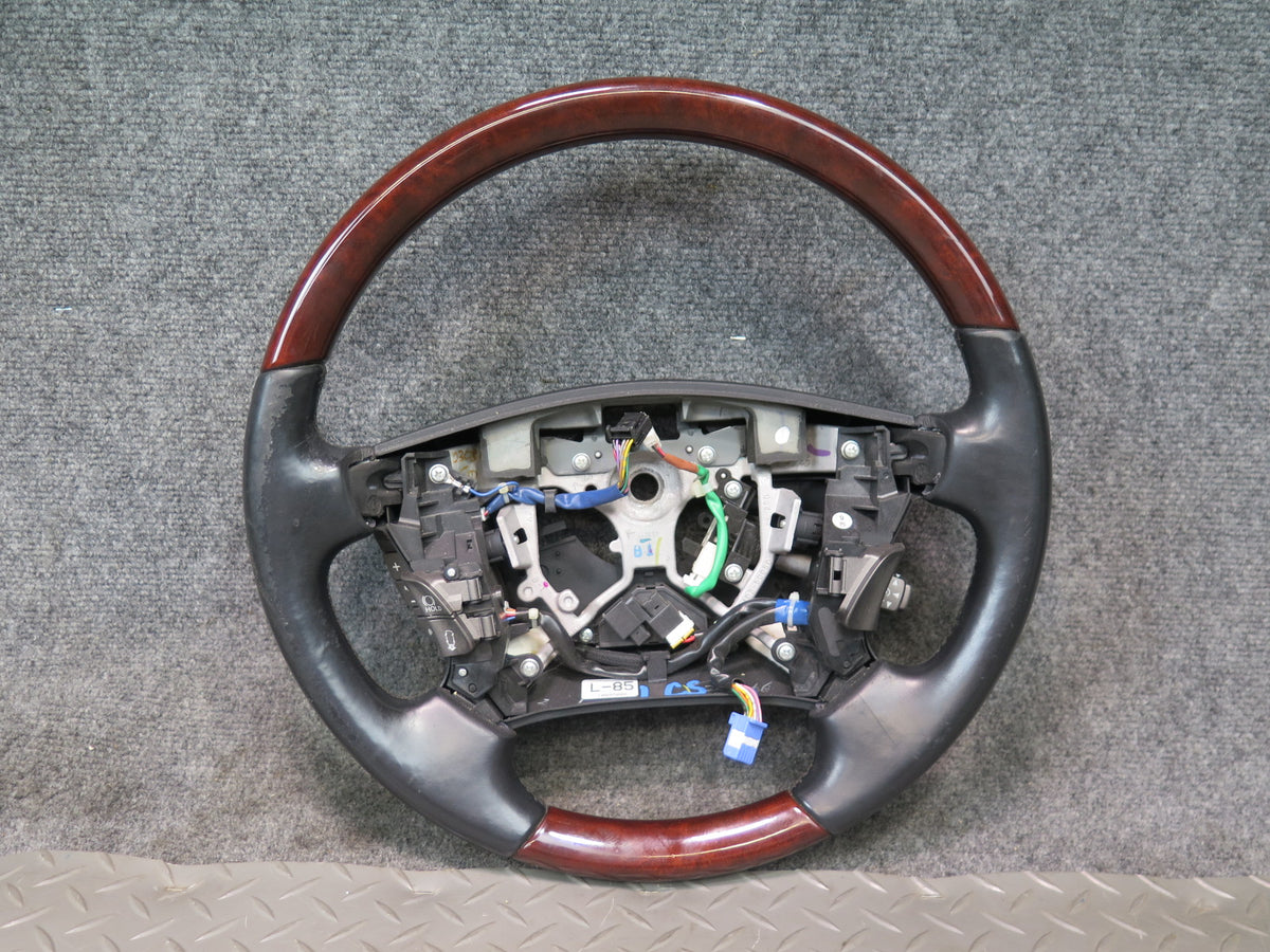 08-12 Lexus UVF46L LS600h Leather Wood Heated Steering Wheel w Controls OEM