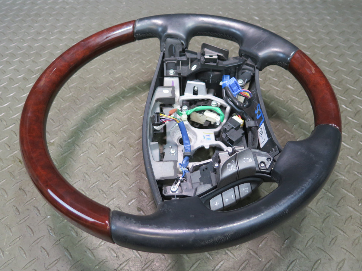 08-12 Lexus UVF46L LS600h Leather Wood Heated Steering Wheel w Controls OEM