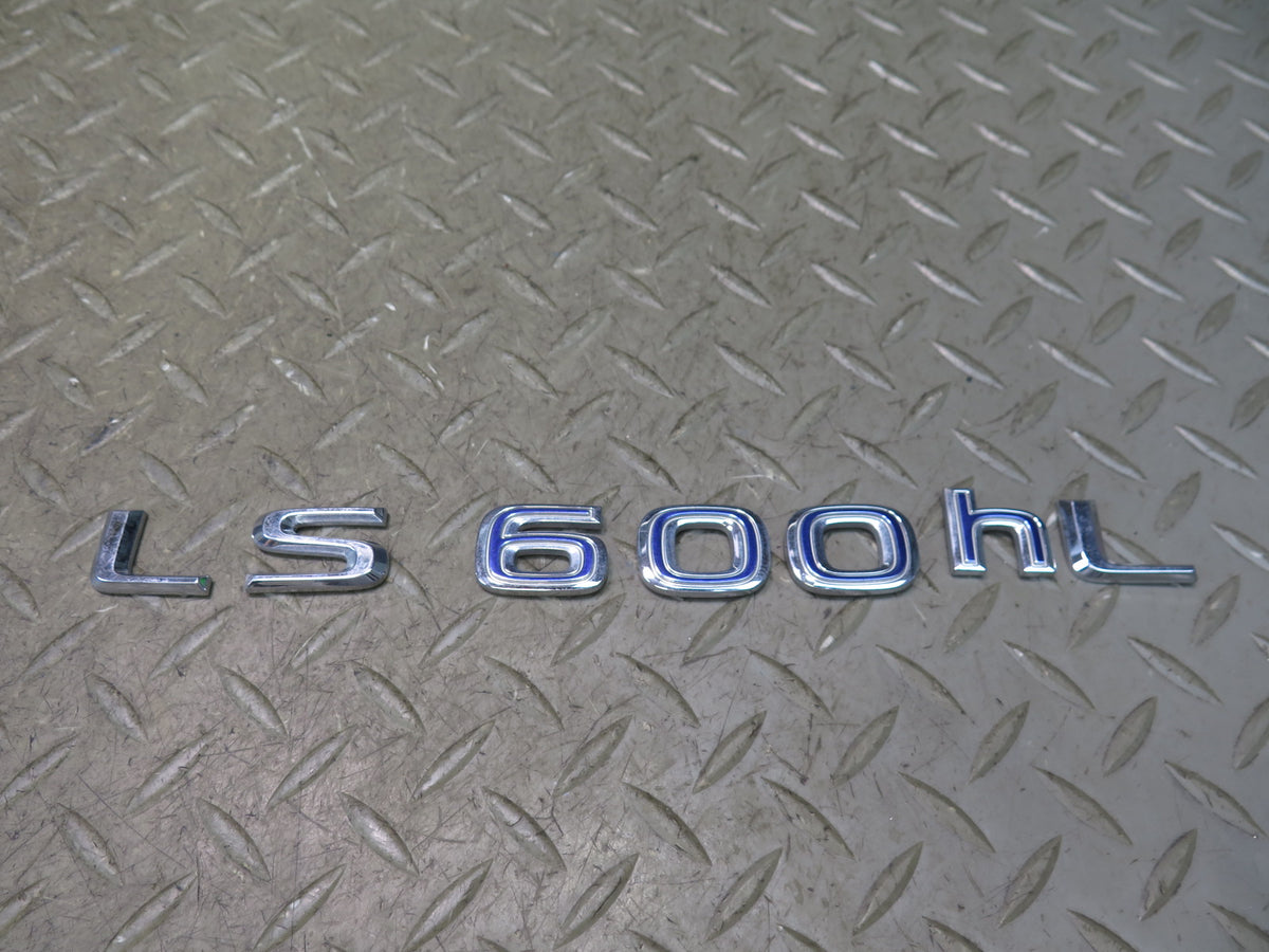 08-12 Lexus UVF46L LS600hL Rear Trunk Lid Emblem Logo Badge Symbol Set OEM