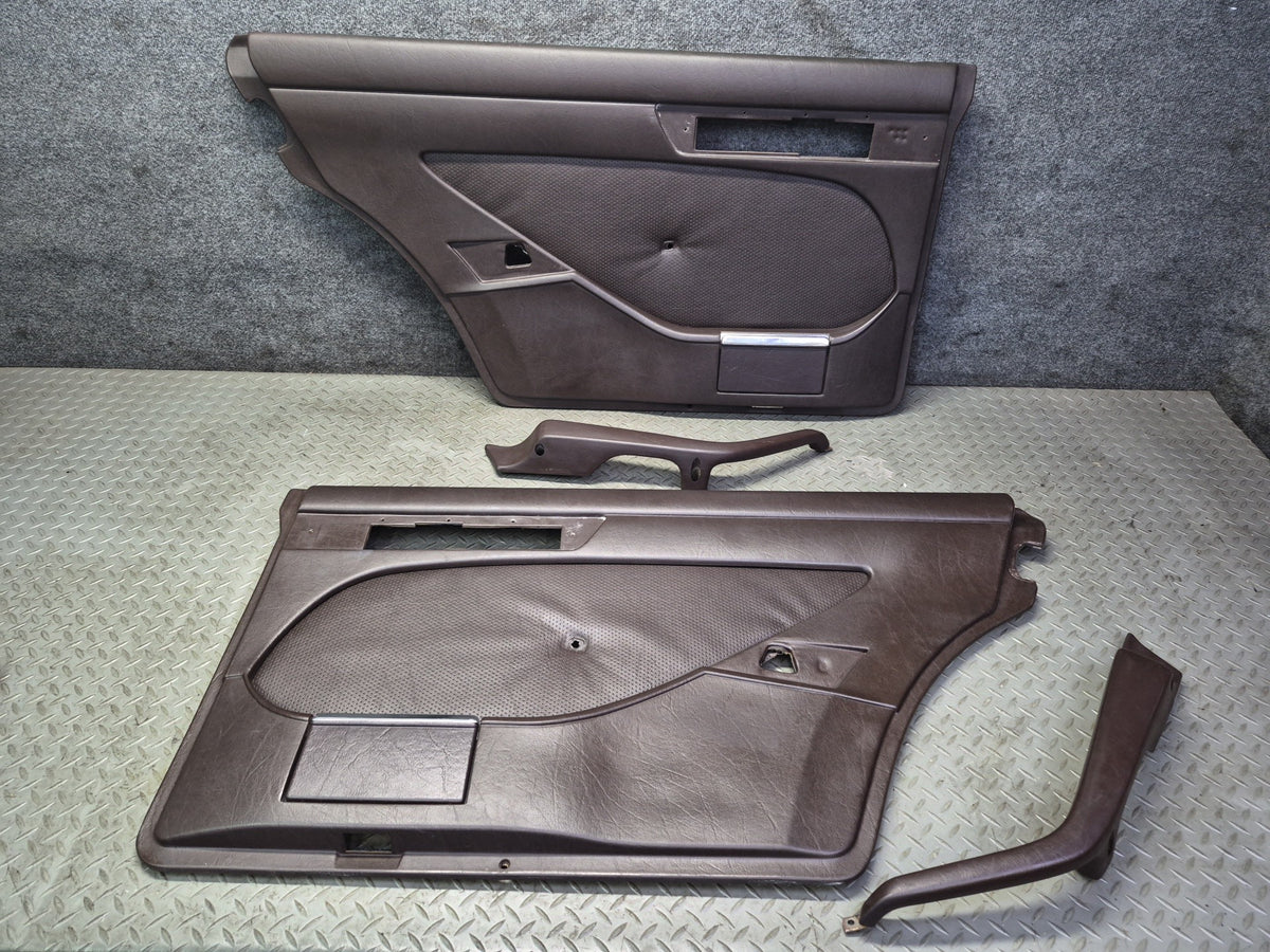 86-91 Mercedes W126 560SEL Sedan Set of 2 Rear Door Interior Trim Panel OEM