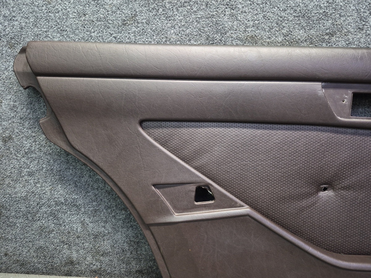 86-91 Mercedes W126 560SEL Sedan Set of 2 Rear Door Interior Trim Panel OEM