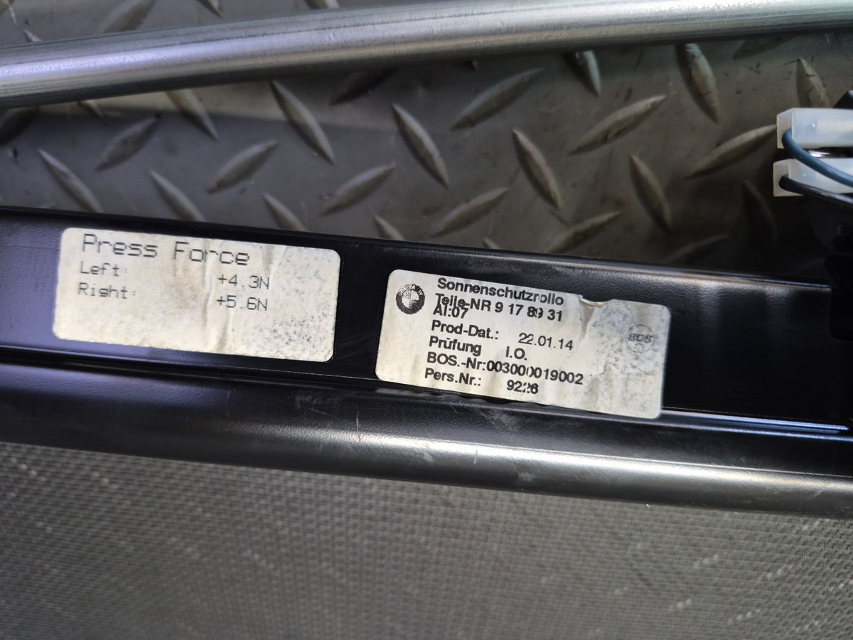 2012-2016 BMW F10 M5 Rear Window Sun Shade Roller Blind w Motor 9178931