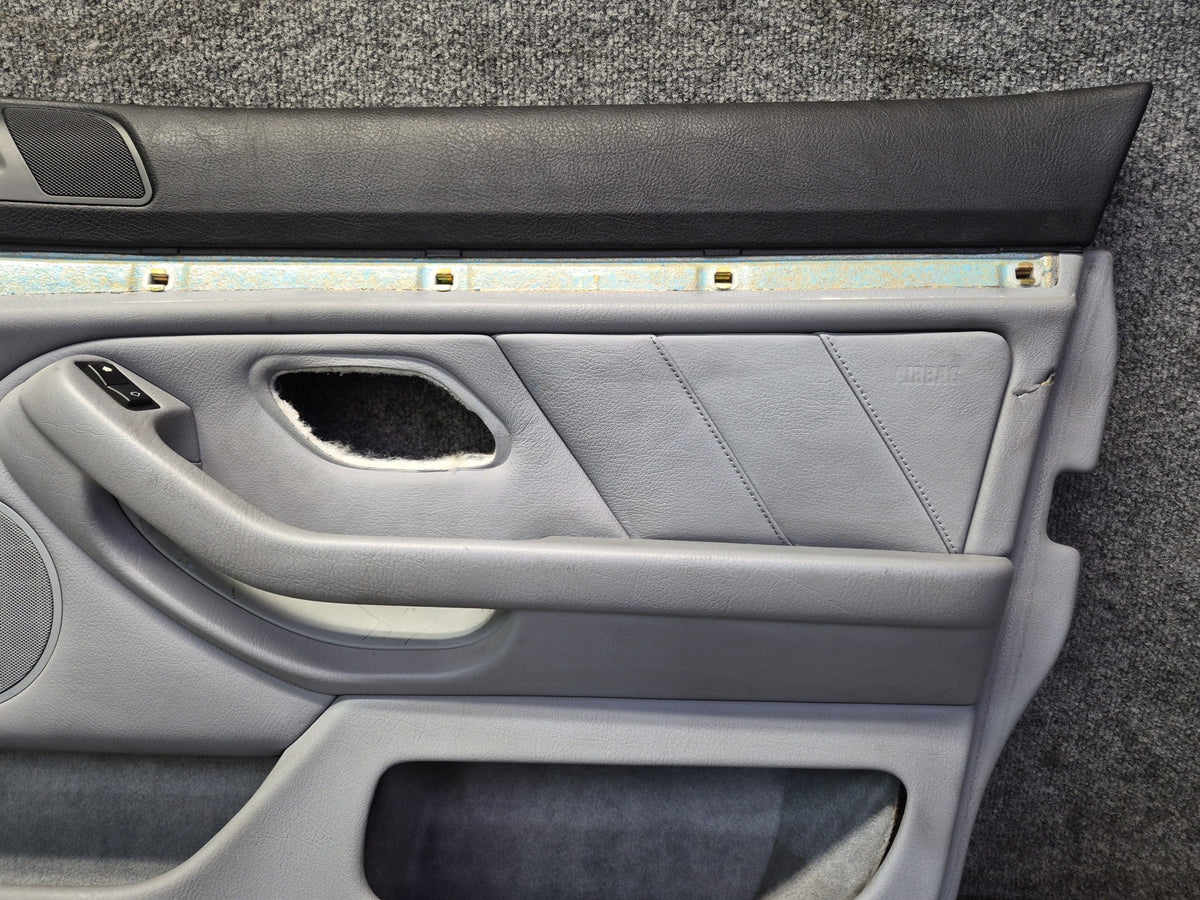 97-03 BMW E39 540i Front Right Passenger Side Interior Door Trim Panel Damaged