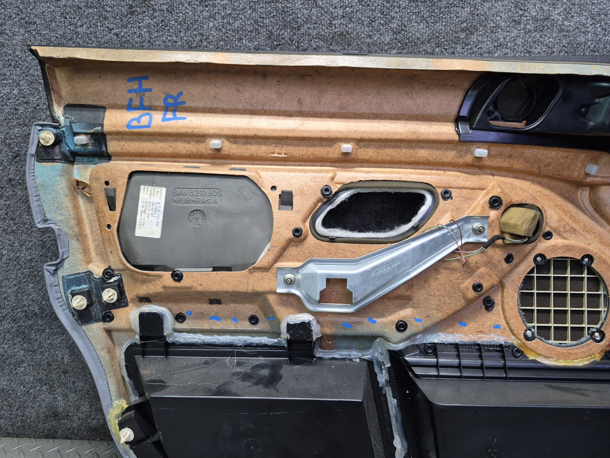 97-03 BMW E39 540i Front Right Passenger Side Interior Door Trim Panel Damaged