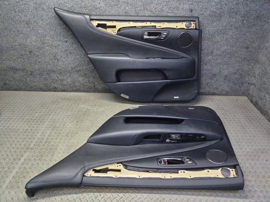 10-12 Lexus UVF46L LS600hL Long Rear Left & Right Door Interior Panel Set OEM