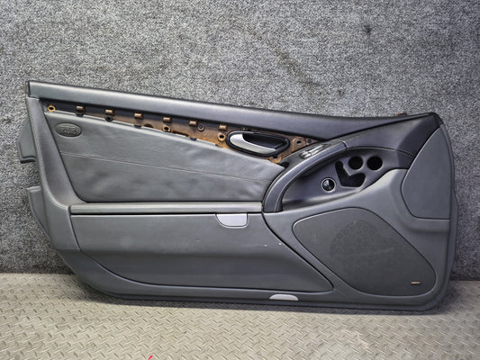 03-06 Mercedes R230 SL55 Front Left Door Interior Trim Cover Panel Black Damaged