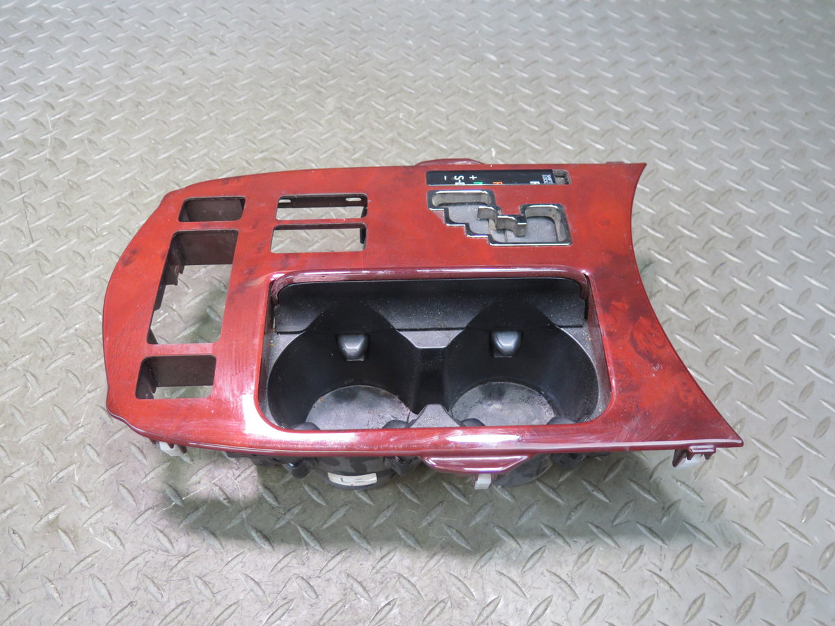 08-12 Lexus UVF46L LS600h Dash Console Radio Wood Trim Ash Tray CUP Holder Set