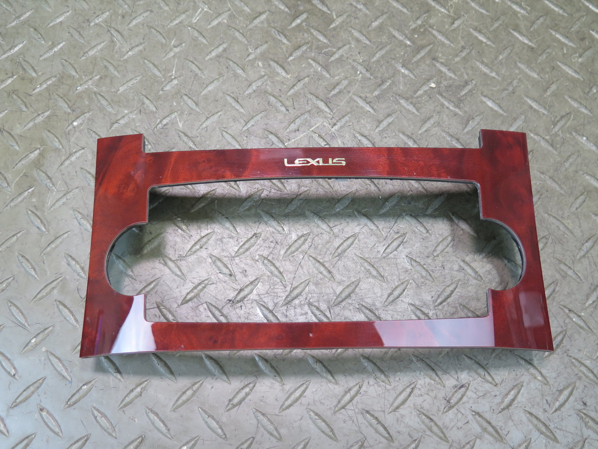 08-12 Lexus UVF46L LS600h Dash Console Radio Wood Trim Ash Tray CUP Holder Set