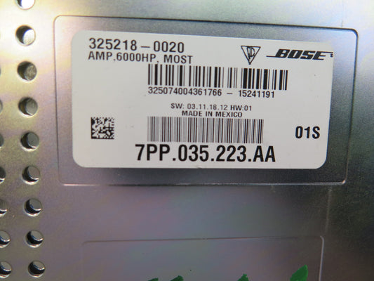 2015-2016 Porsche Macan Bose Audio Stereo Amplifier AMP 7PP035223AA