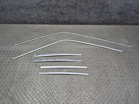 86-91 Mercedes W126 Sedan Set of 6 Front & Rear Right Door Chrome Molding OEM