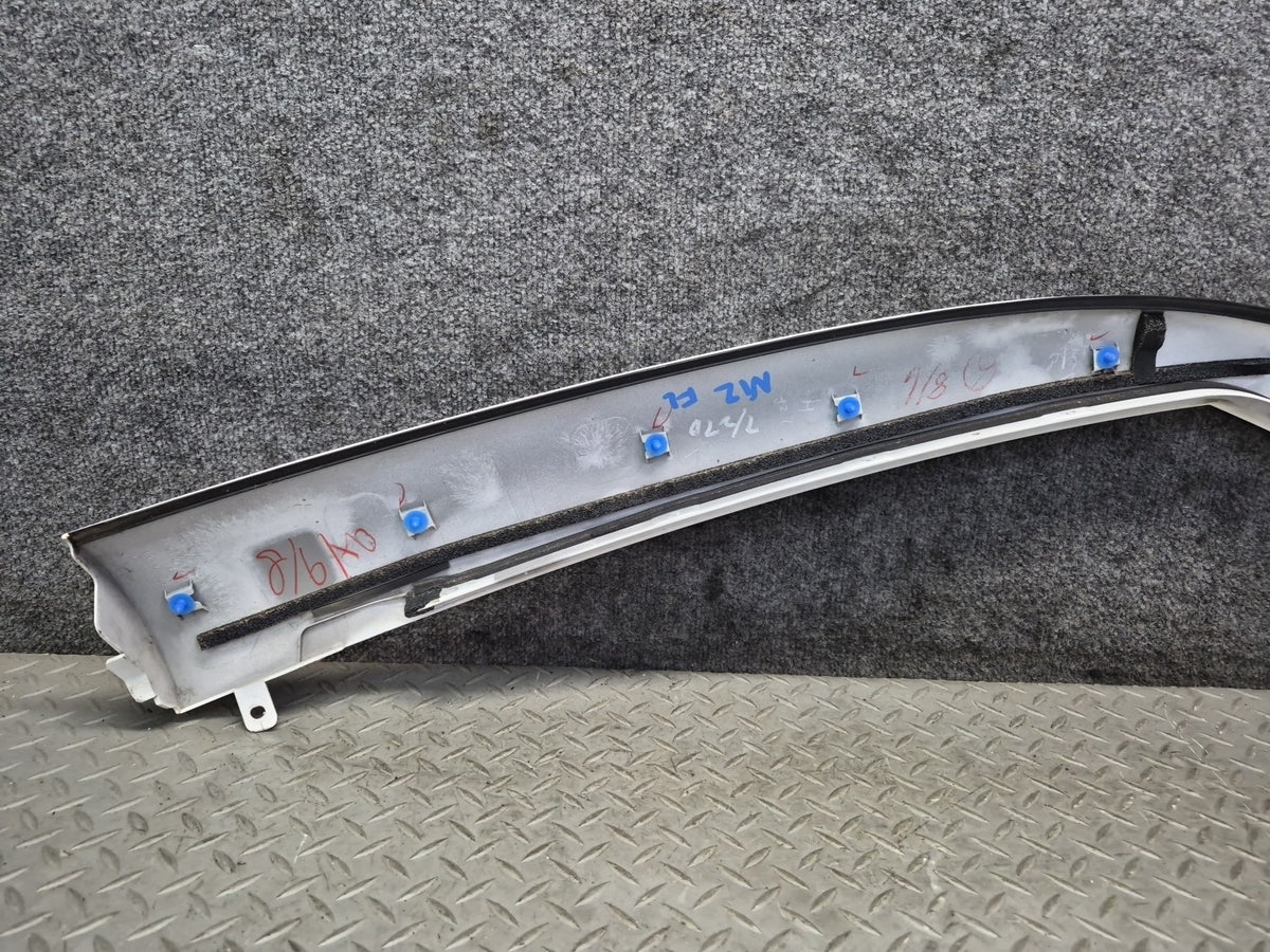 09-20 Nissan 370Z Z34 Coupe Front Left Exterior A Pillar Molding White OEM