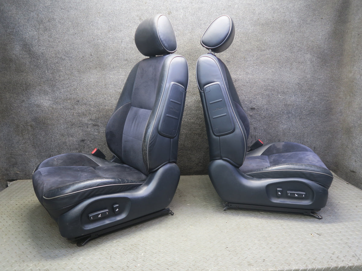 04-05 Lexus JCE10L IS300 Sedan Front & Rear Suede Leather Black Seat Set OEM