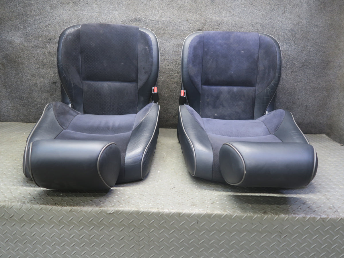 04-05 Lexus JCE10L IS300 Sedan Front & Rear Suede Leather Black Seat Set OEM