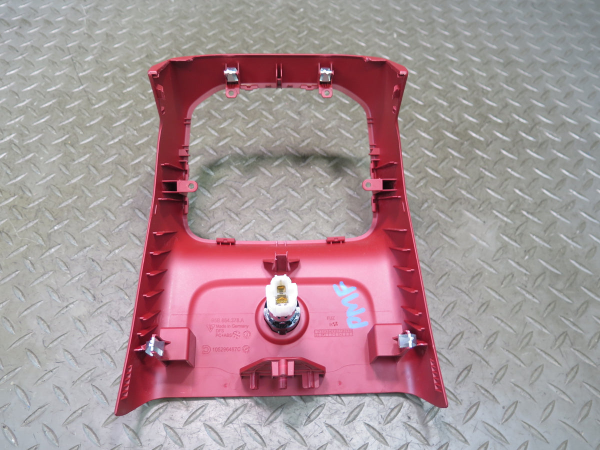 2015-2018 Porsche Macan Rear Center Console Trim Cover Panel RED
