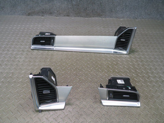 15-18 Porsche Macan Dash Front Left Center Right A/C Air Vent Grille Trim Set