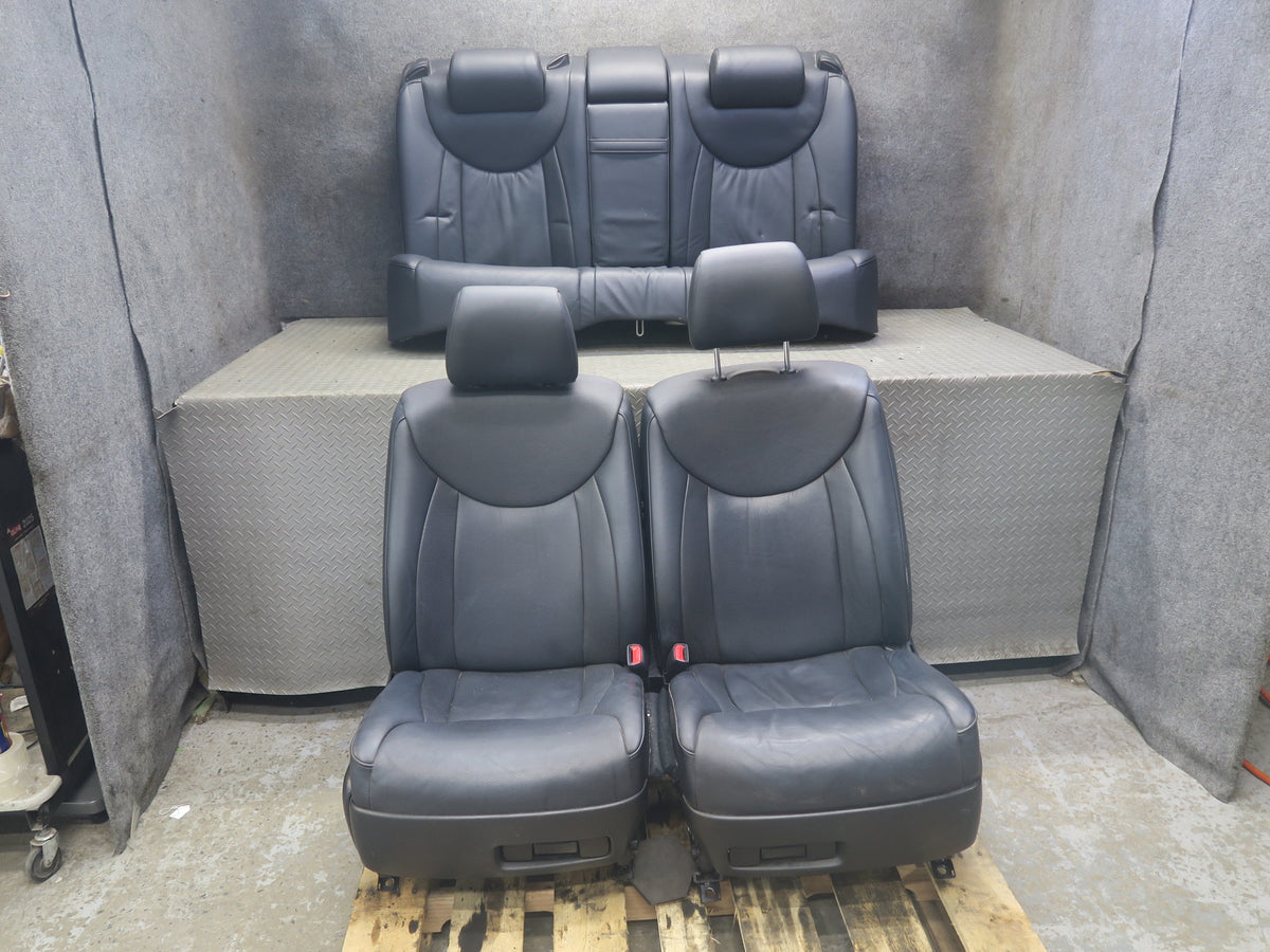 04-06 Lexus UCF30L LS430 Front & Rear Leather Climate Power Seat Set Black OEM